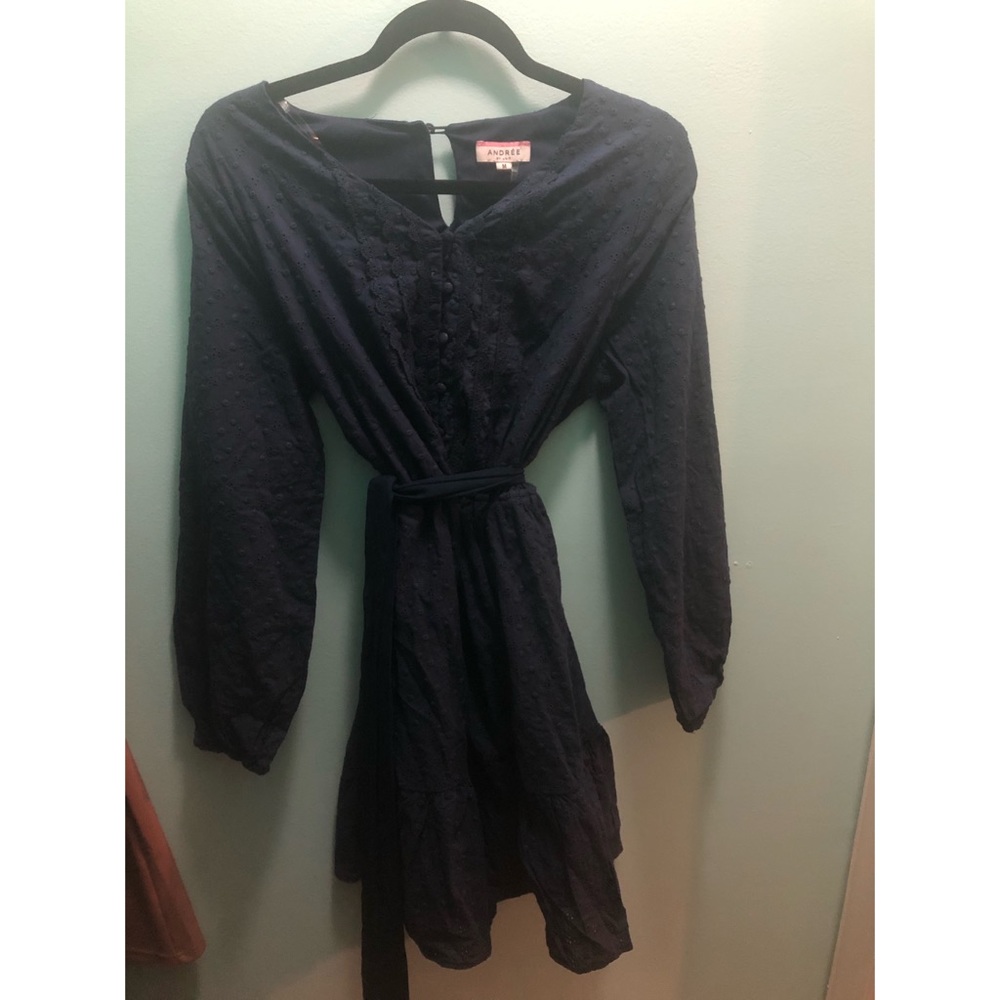 NEW Navy Blue Ruffle Dress